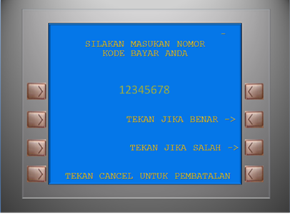 Input Kode Bayar